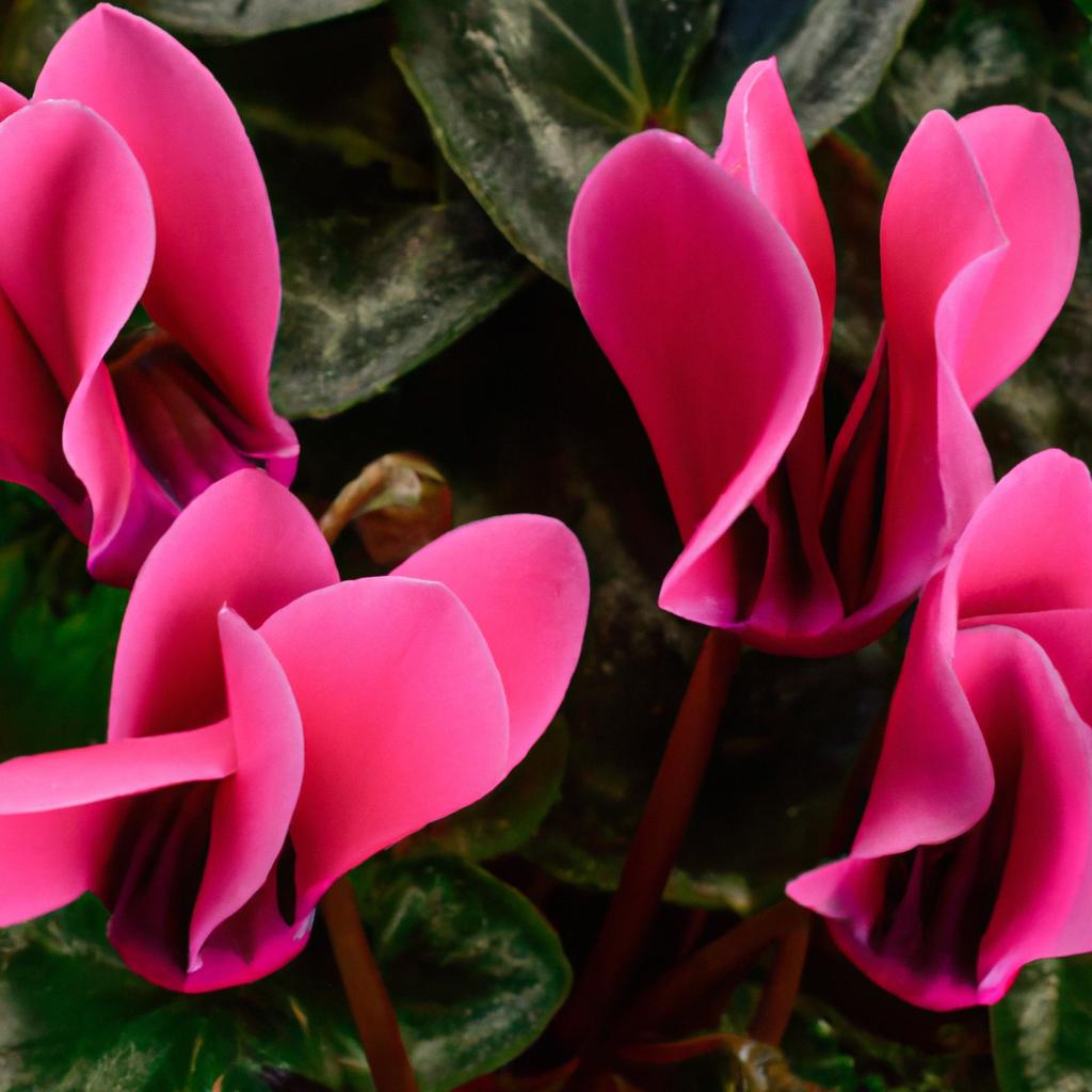 La Planta De Ciclamen Es Valorada Por Sus Flores De Colores Brillantes Y Su Capacidad Para Florecer En Invierno.