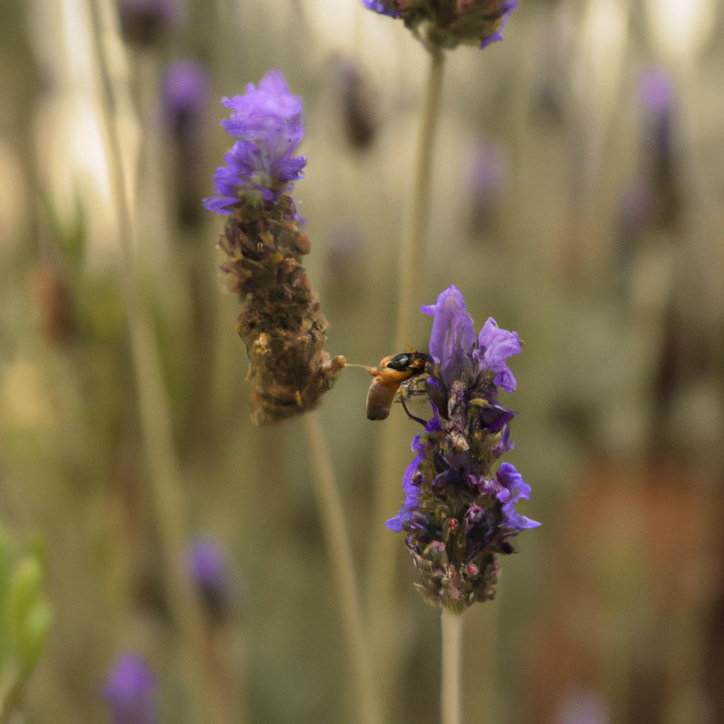 La Planta De Lavanda Es Atractiva Para Las Abejas Y Se Utiliza En La Apicultura Para Producir Miel De Lavanda.