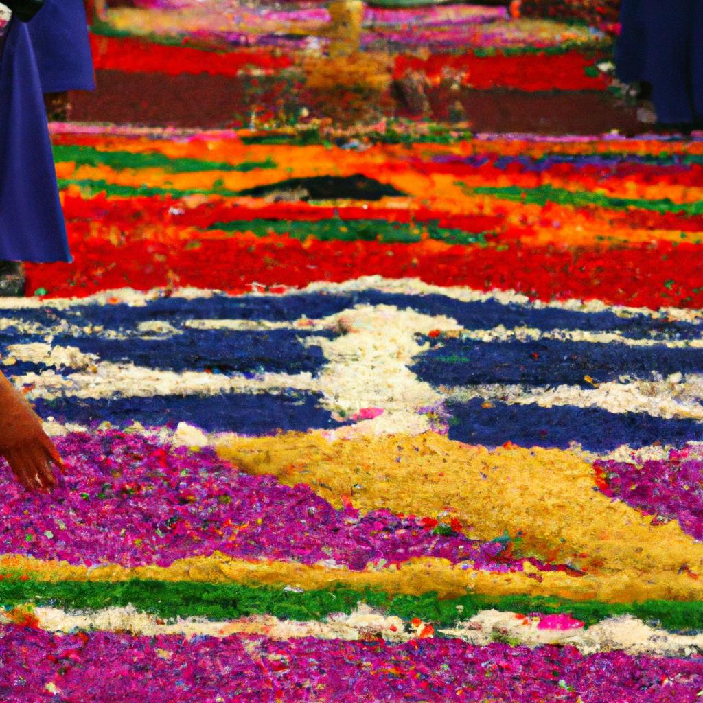 La Semana Santa En Guatemala Es Una De Las Más Grandes Y Coloridas En América Latina. Incluye Elaboradas Procesiones Y Alfombras De Aserrín Decorativas En Las Calles.