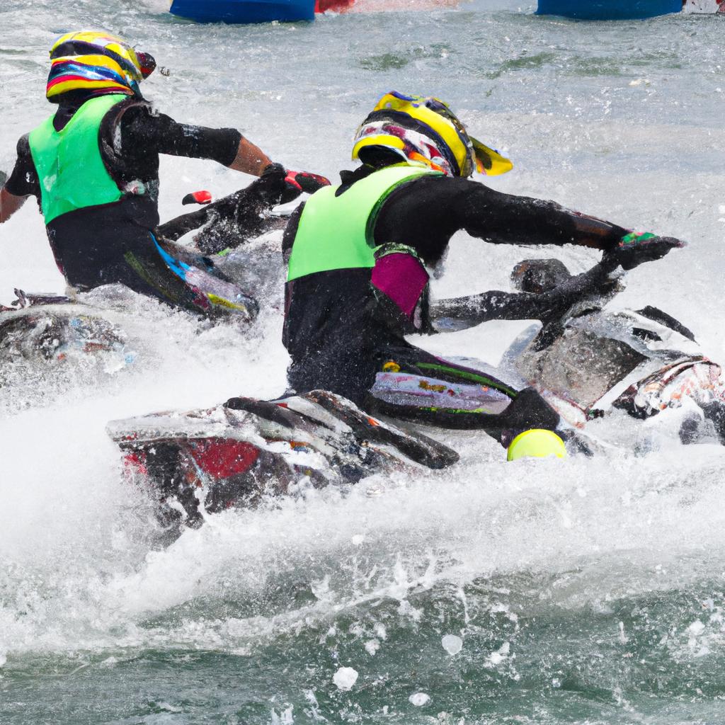 Las Carreras De Motos Acuáticas Son Una Forma De Competencia Que Utiliza Motos De Agua.