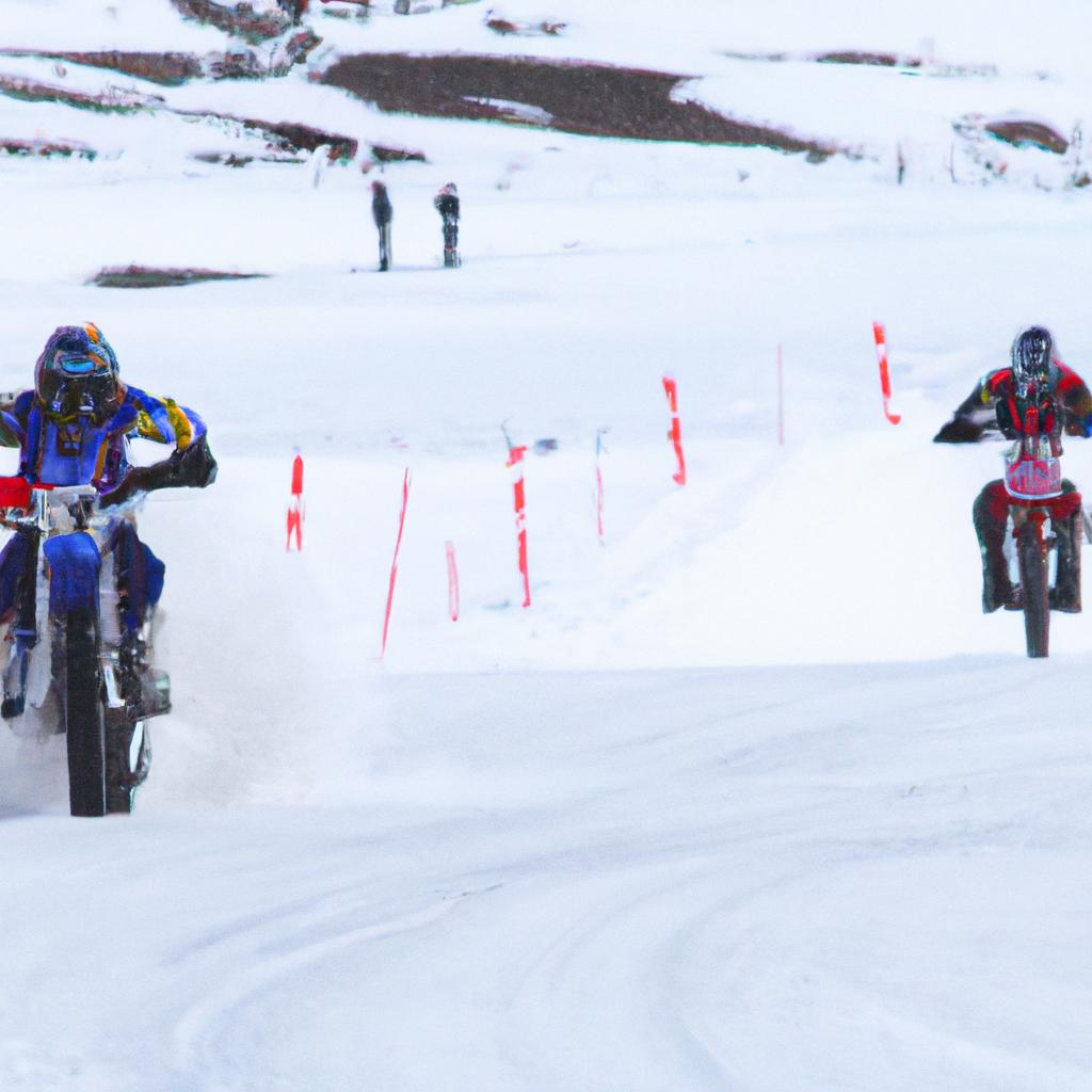 Las Carreras De Motos De Nieve Son Populares En Regiones Frías Como Canadá Y Los Países Nórdicos.