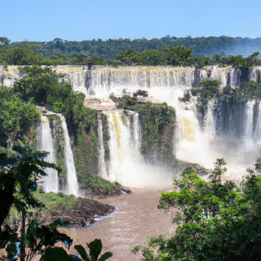 Las Cataratas De Iguazú En La Frontera De Argentina Y Brasil Tienen El Mayor Volumen De Agua De Cualquier Catarata En El Mundo.