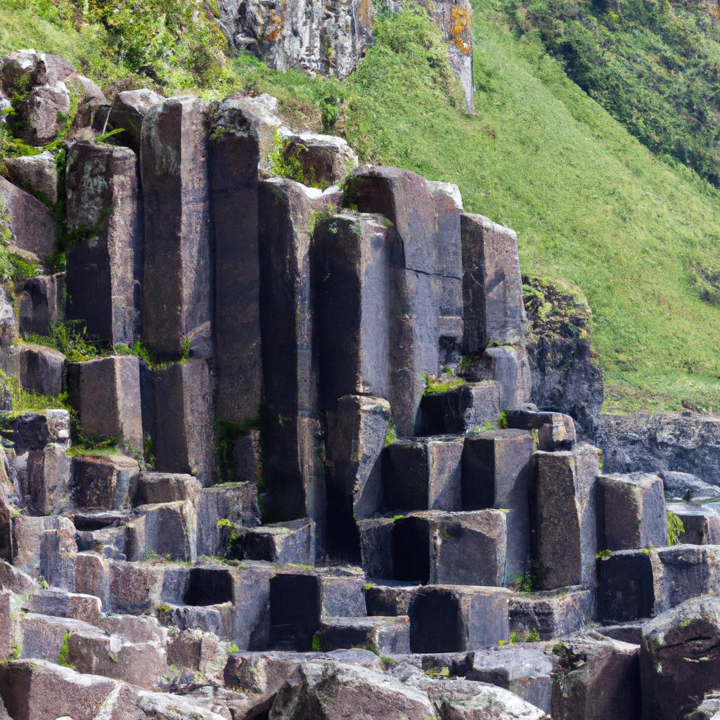 Las Columnas De Basalto, Como Las Formaciones Hexagonales En La Calzada Del Gigante En Irlanda Del Norte, Son El Resultado Del Enfriamiento Rápido De La Lava Volcánica, Que Produce Una Estructura De Columnas Geométricas.