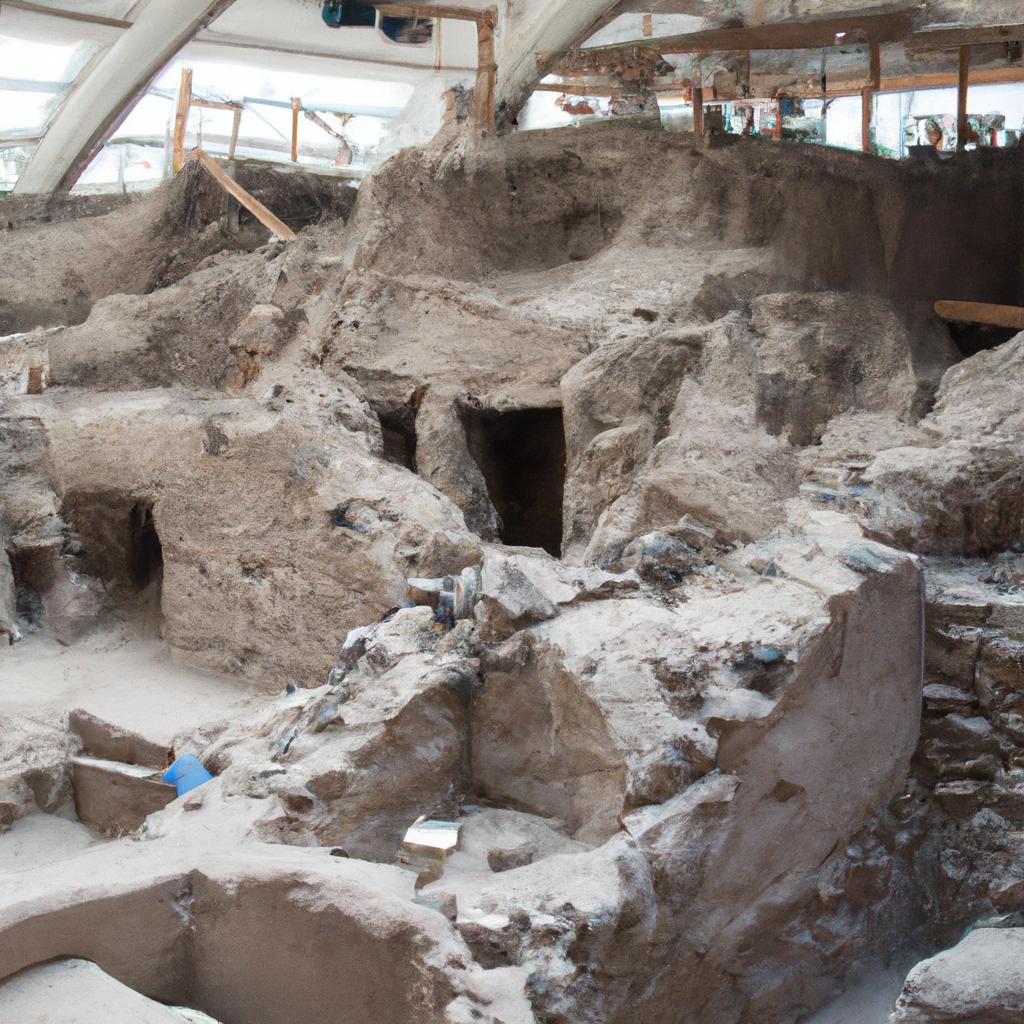 Las Excavaciones En La Ciudad De Akrotiri En La Isla De Santorini Han Revelado Una Ciudad Minoica Bien Conservada Que Fue Cubierta Por La Erupción Volcánica En El Siglo XV A.C.