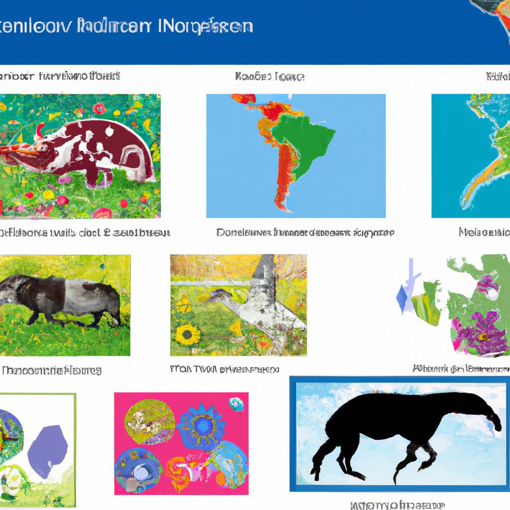 Los Mapas De La Fauna Muestran La Distribución De Diferentes Especies Animales.