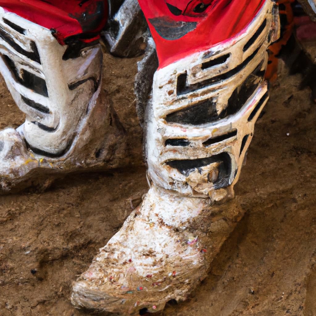 Los Pilotos De Motocross Suelen Usar Botas Especiales Para Proteger Sus Pies Y Tobillos Durante Las Caídas.