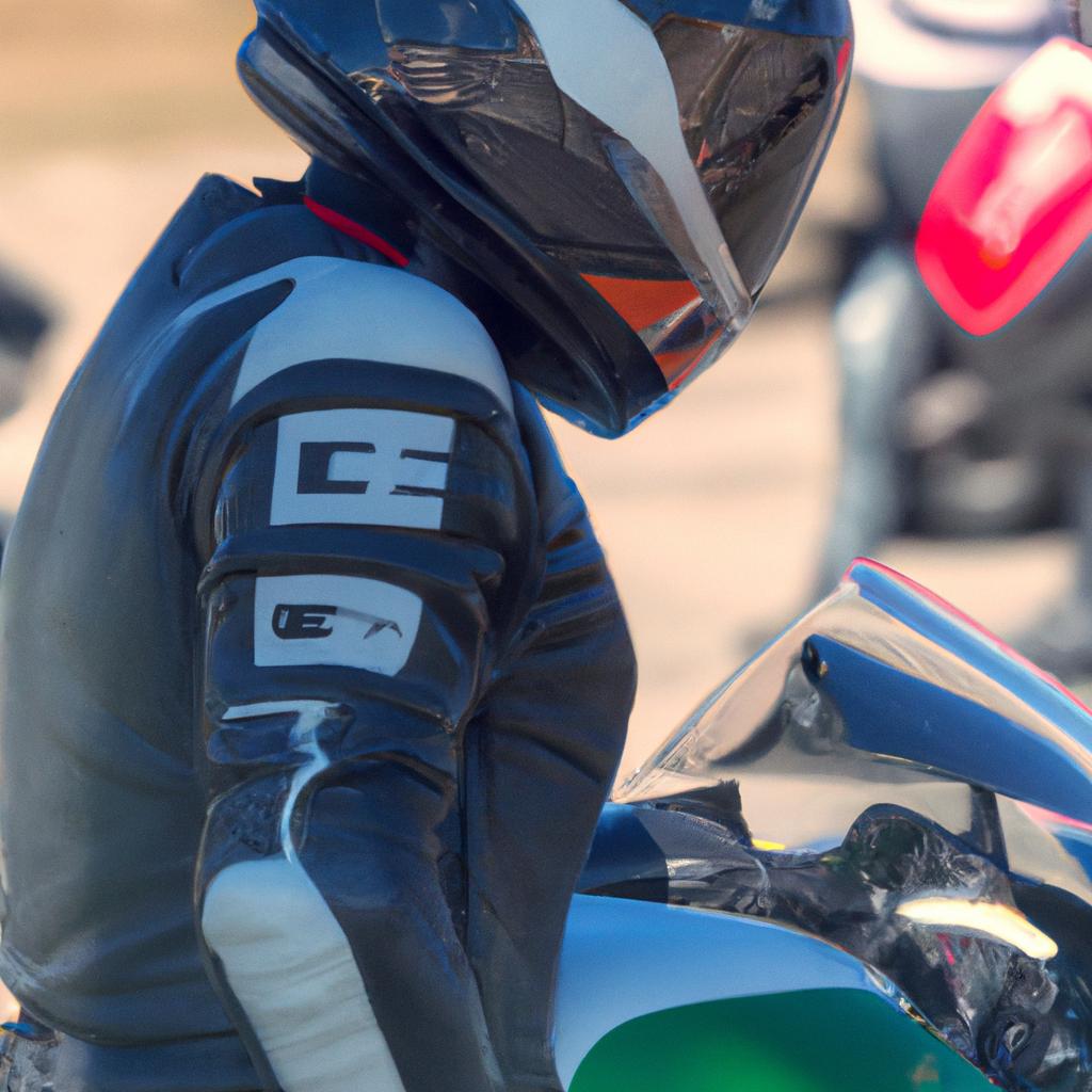 Los Pilotos De Motos De Velocidad Usan Trajes De Cuero Reforzados Para Protegerse En Caso De Accidente.